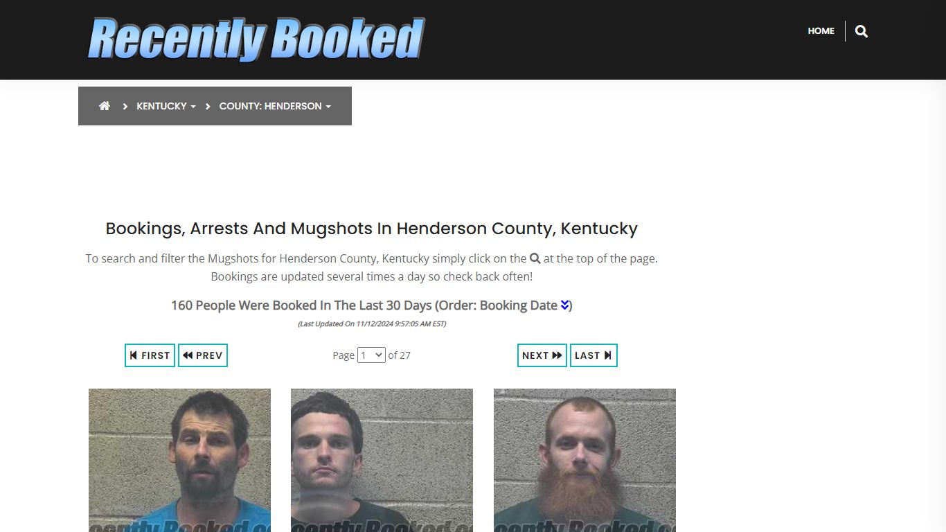 Bookings, Arrests and Mugshots in Henderson County, Kentucky